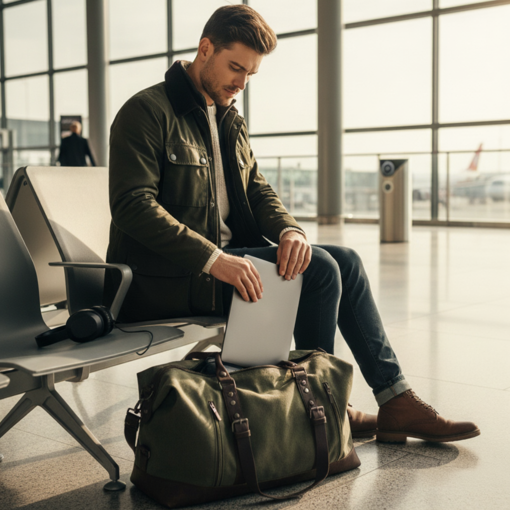 Sac de Voyage Style Militaire - Toile Canvas Épaisse & Cuir Véritable - 31L