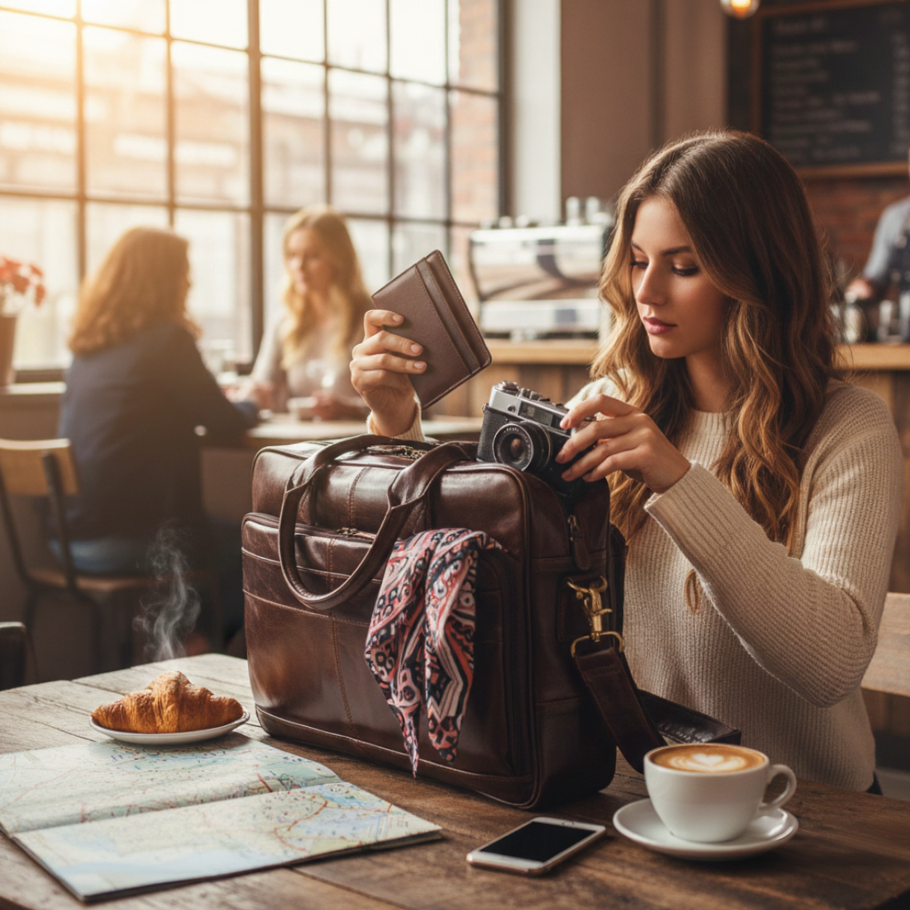 Sacoche Ordinateur 15 Pouces en Cuir Vachette - Porte-Documents Business 12L