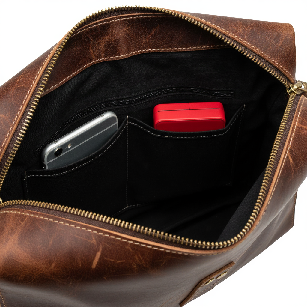 Sac de Voyage Cuir avec Compartiment Ordinateur - Bagage Cabine 29L - Business