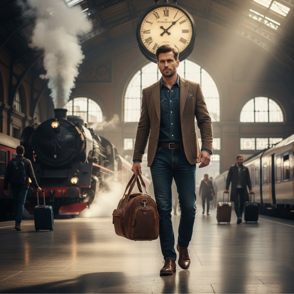 Sac de Voyage Cabine Compact 42cm - Cuir Véritable - Format Underseat 19L