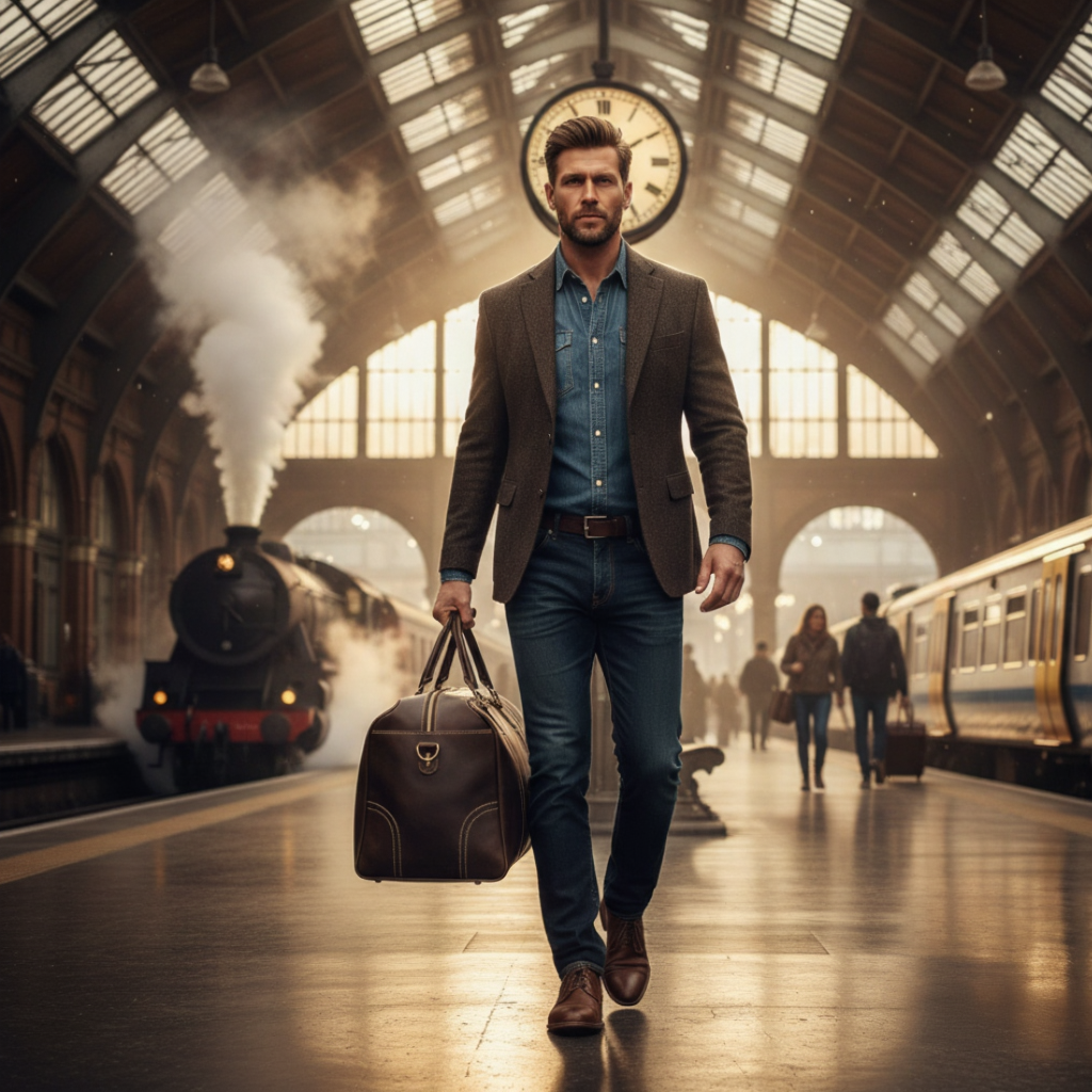 Sac de Voyage Cuir avec Compartiment Ordinateur - Bagage Cabine 29L - Business