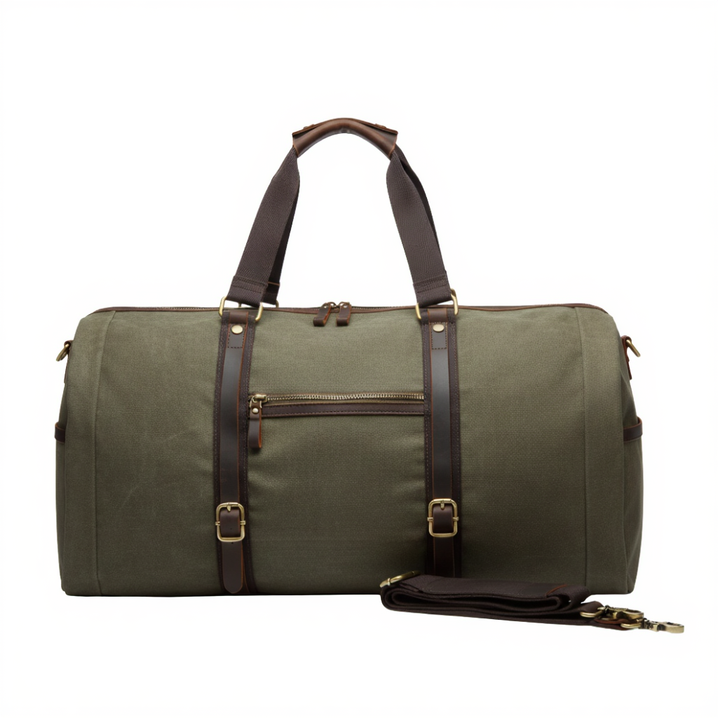 sac-de-voyage-homme-en-toile-41l-format-cylindrique-vert-kaki