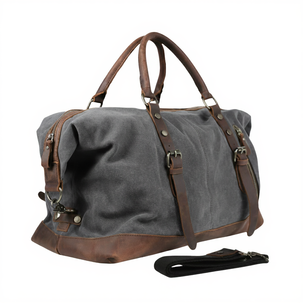 sac-de-voyage-homme-toile-militaire-cuir-31l-cabine-gris-clair